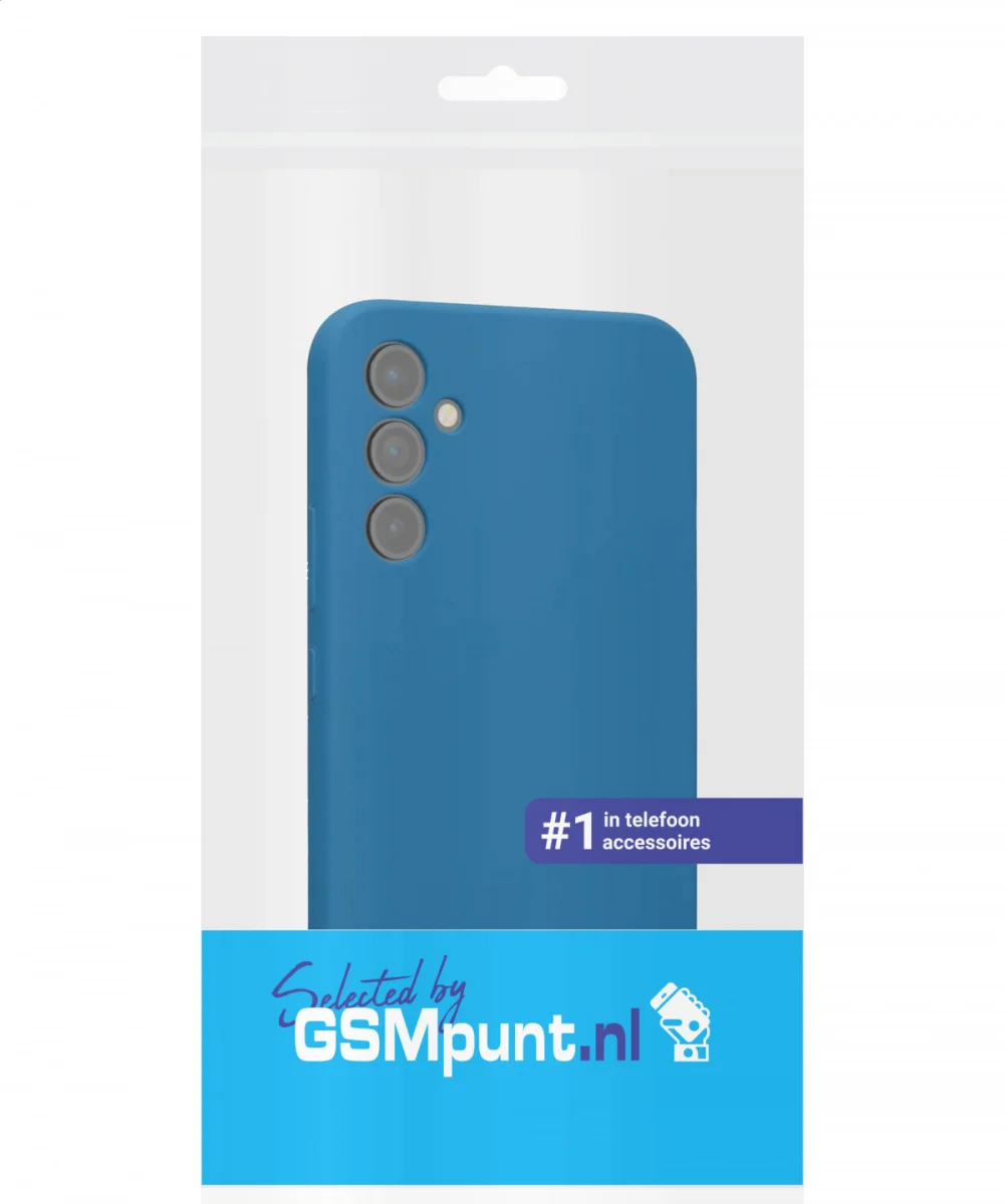 Samsung Galaxy A34 Hoesje met Camera Bescherming Dun TPU Donkerblauw afbeelding 5