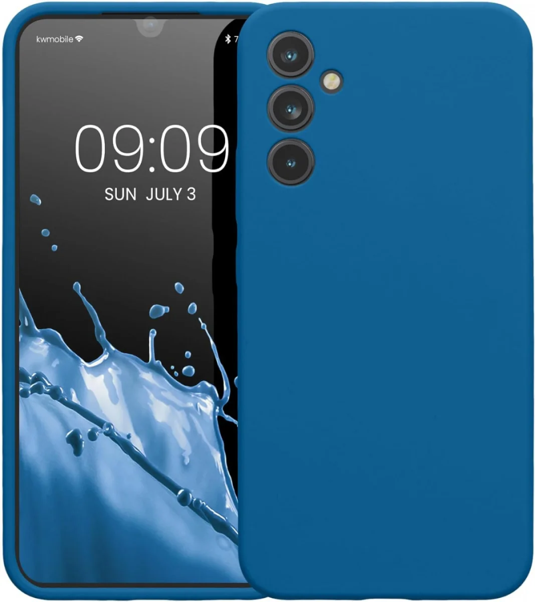 Samsung Galaxy A34 Hoesje met Camera Bescherming Dun TPU Donkerblauw afbeelding 2