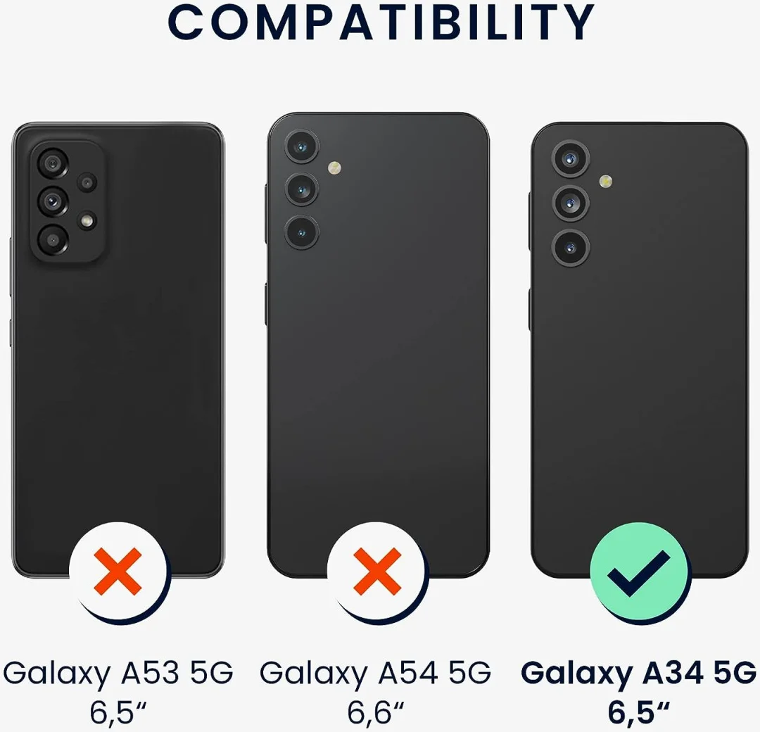 Samsung Galaxy A34 Hoesje met Camera Bescherming Dun TPU Donkerblauw afbeelding 4