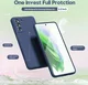 Samsung Galaxy S21 Hoesje met Camera Bescherming Dun TPU Donkerblauw afbeelding 2