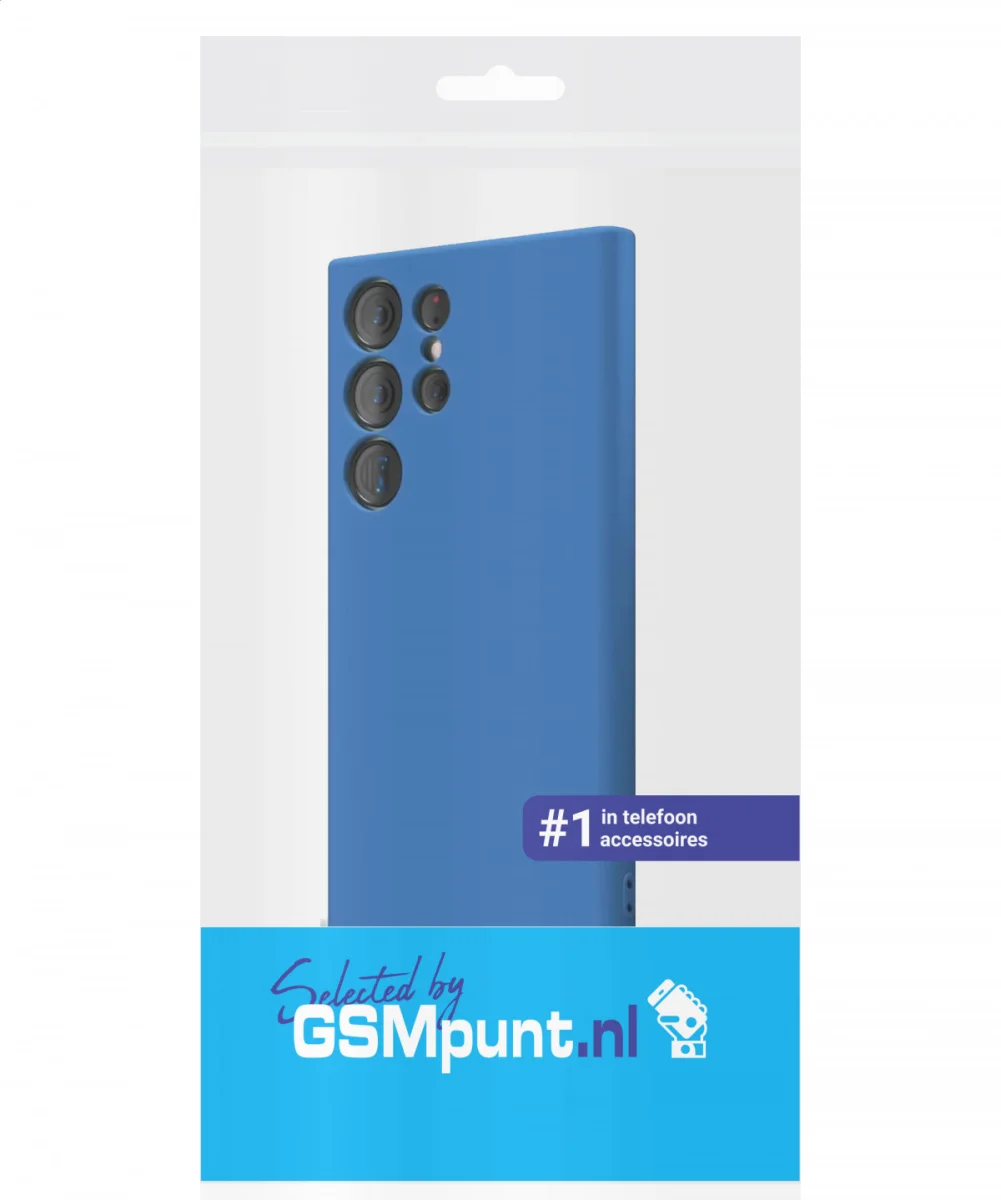Samsung Galaxy S22 Ultra Hoesje Camera Bescherming Dun TPU Donkerblauw afbeelding 7