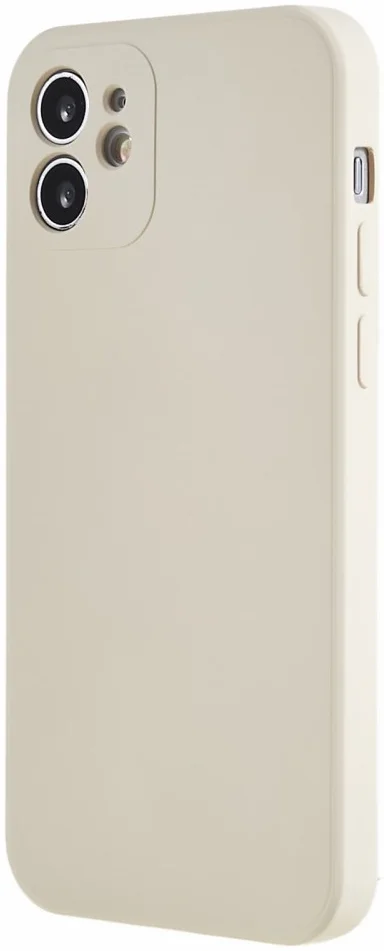 Apple iPhone 12 Hoesje met Camera Bescherming Dun TPU Back Cover Beige afbeelding 1