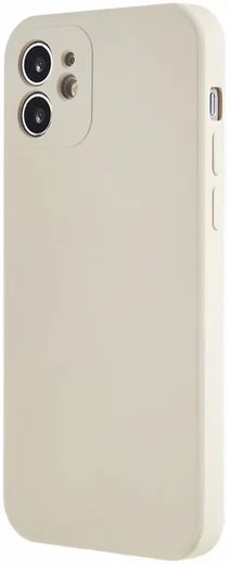 Apple iPhone 12 Hoesje met Camera Bescherming Dun TPU Back Cover Beige afbeelding 1