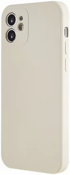 Apple iPhone 12 Hoesje met Camera Bescherming Dun TPU Back Cover Beige
