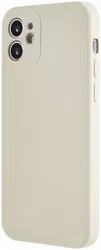 Apple iPhone 12 Hoesje met Camera Bescherming Dun TPU Back Cover Beige afbeelding