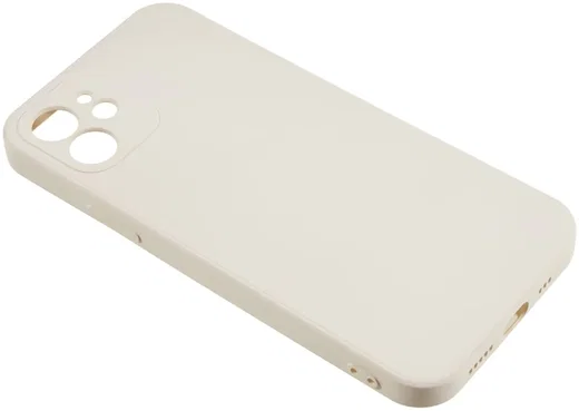 Apple iPhone 12 Hoesje met Camera Bescherming Dun TPU Back Cover Beige afbeelding 4