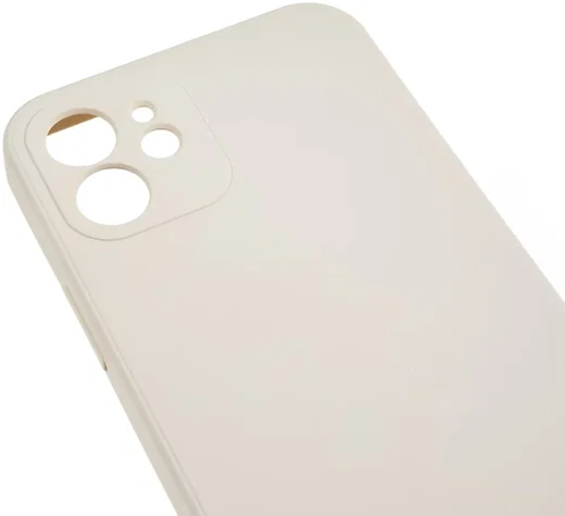 Apple iPhone 12 Hoesje met Camera Bescherming Dun TPU Back Cover Beige afbeelding 5