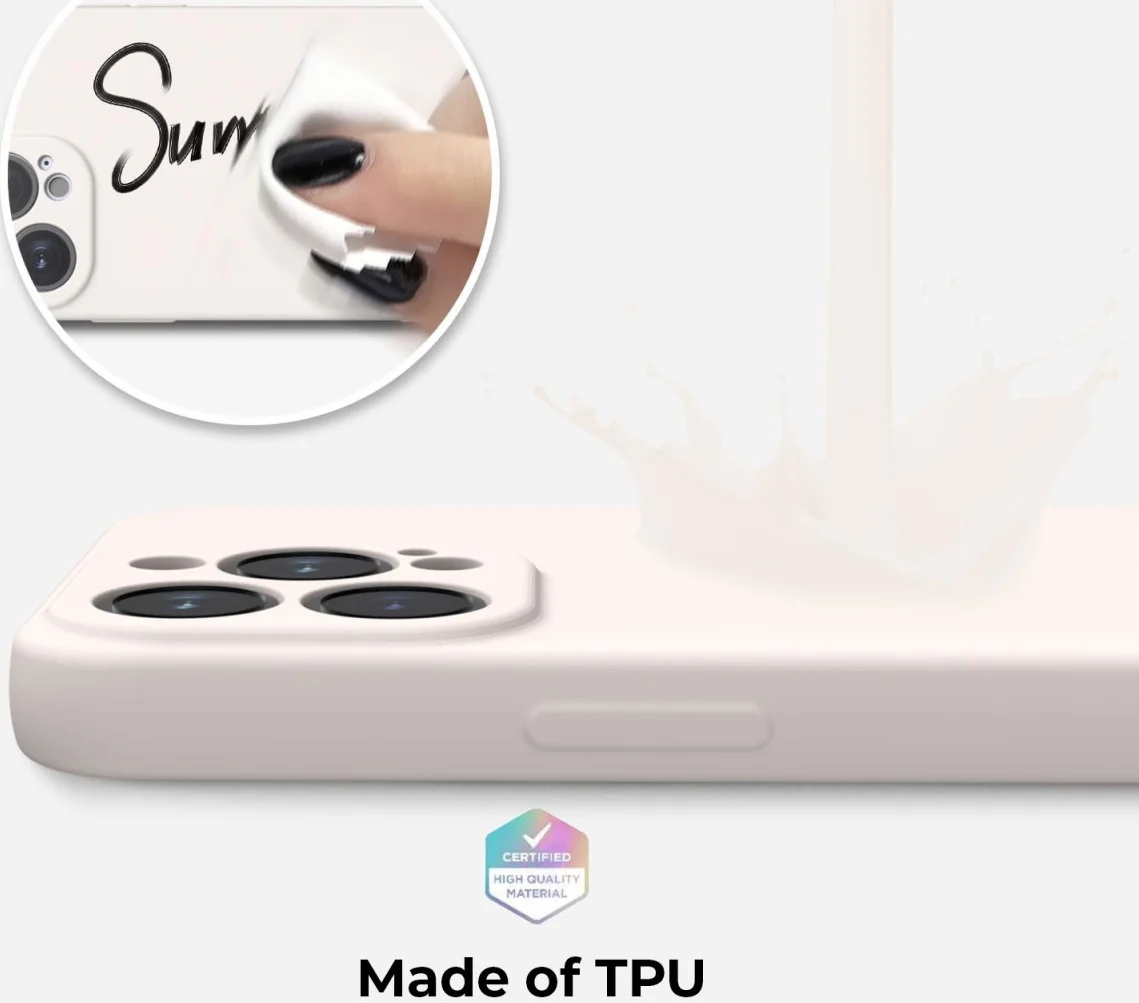 Apple iPhone 13 Pro Max Hoesje met Camera Bescherming Dun TPU Beige afbeelding 4
