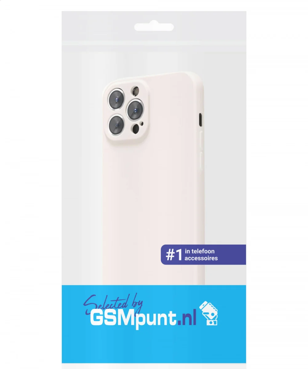 Apple iPhone 13 Pro Max Hoesje met Camera Bescherming Dun TPU Beige afbeelding 7