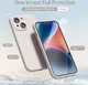Apple iPhone 14 Hoesje met Camera Bescherming Dun TPU Back Cover Beige afbeelding 2