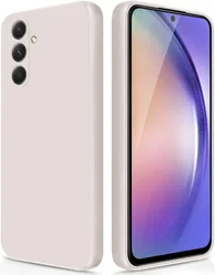 Samsung Galaxy A54 Hoesje Camera Bescherming Dun TPU Back Cover Beige afbeelding