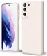 Samsung Galaxy S21 Hoesje Camera Bescherming Dun TPU Back Cover Beige