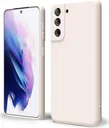Samsung Galaxy S21 Hoesje Camera Bescherming Dun TPU Back Cover Beige