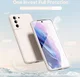 Samsung Galaxy S21 Hoesje Camera Bescherming Dun TPU Back Cover Beige afbeelding 2