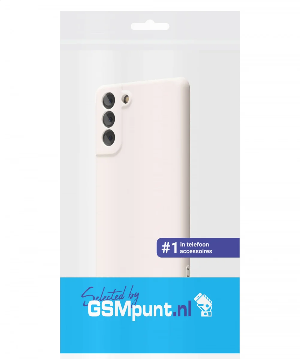 Samsung Galaxy S21 FE Hoesje met Camera Bescherming Dun TPU Beige afbeelding 7