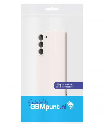 Samsung Galaxy S23 Hoesje Camera Bescherming Dun TPU Back Cover Beige afbeelding 7