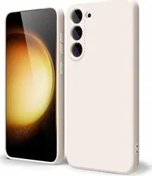 Samsung Galaxy S23 Hoesje Camera Bescherming Dun TPU Back Cover Beige afbeelding