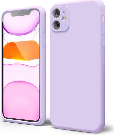 Apple iPhone 11 Hoesje met Camera Bescherming Dun TPU Back Cover Lila afbeelding 1