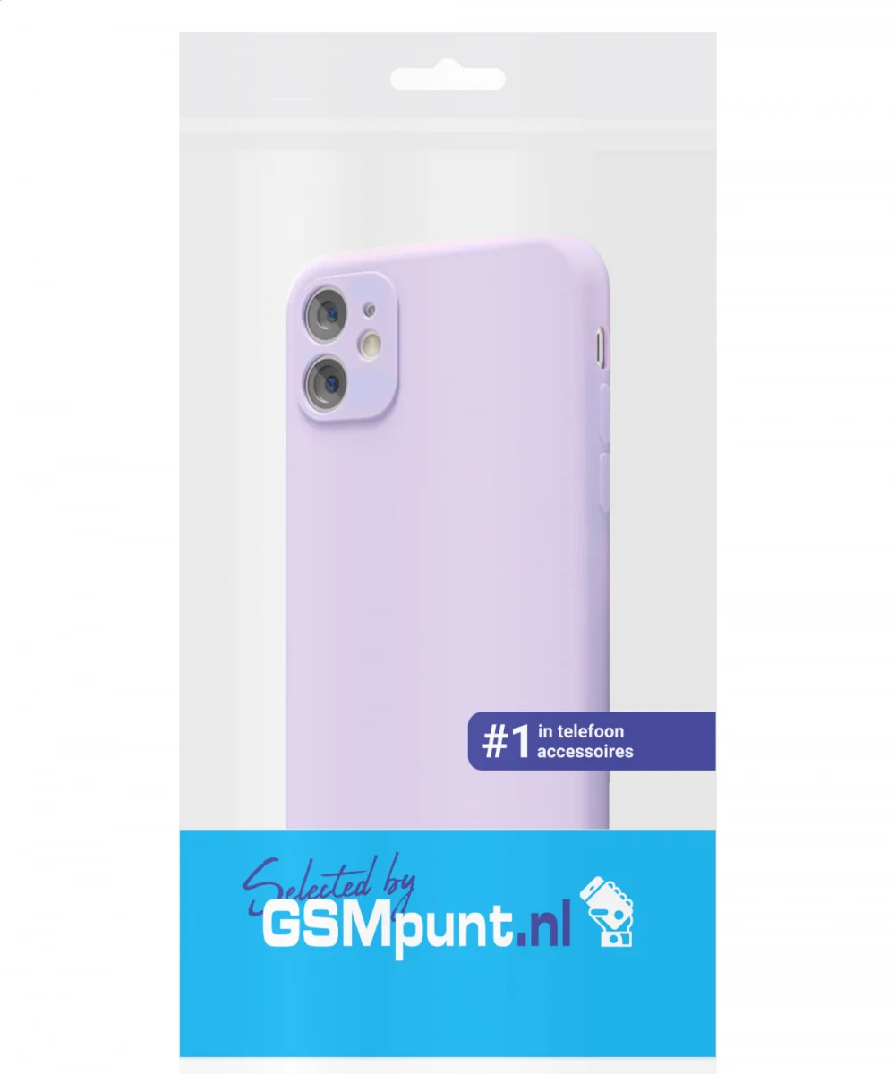 Apple iPhone 11 Hoesje met Camera Bescherming Dun TPU Back Cover Lila afbeelding 6