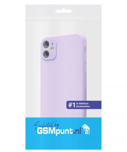 Apple iPhone 11 Hoesje met Camera Bescherming Dun TPU Back Cover Lila afbeelding 6