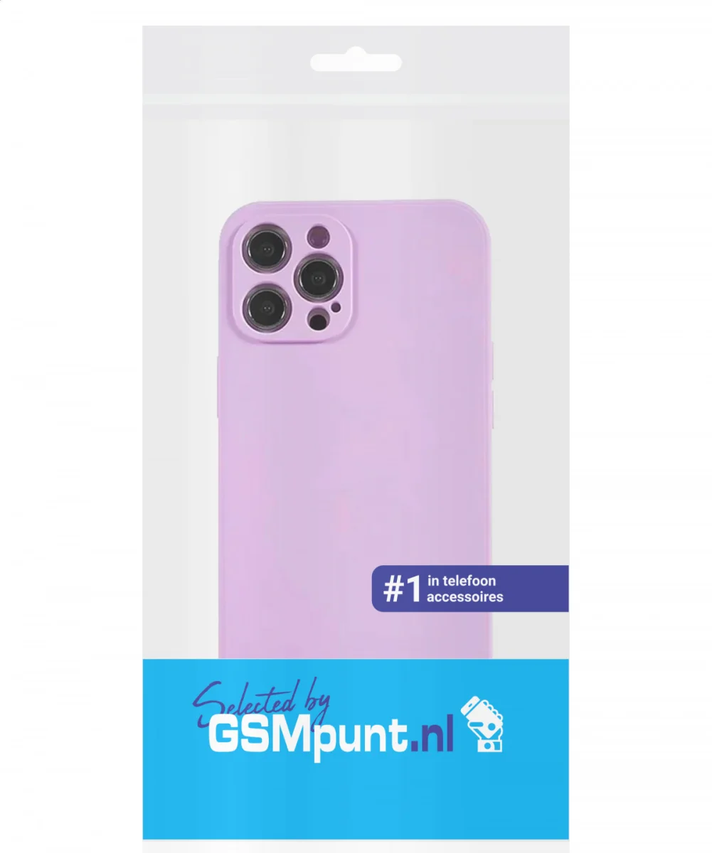 Apple iPhone 12 Pro Hoesje Camera Bescherming Dun TPU Back Cover Lila afbeelding 7