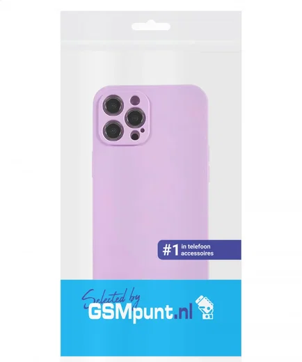 Apple iPhone 12 Pro Hoesje Camera Bescherming Dun TPU Back Cover Lila afbeelding 7