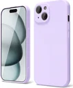 Apple iPhone 15 Hoesje met Camera Bescherming Dun TPU Back Cover Lila