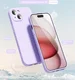 Apple iPhone 15 Hoesje met Camera Bescherming Dun TPU Back Cover Lila afbeelding 3