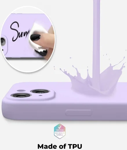 Apple iPhone 15 Hoesje met Camera Bescherming Dun TPU Back Cover Lila afbeelding 4