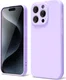 Apple iPhone 15 Pro Hoesje Camera Bescherming Dun TPU Back Cover Lila afbeelding 1