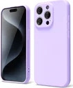 Apple iPhone 15 Pro Hoesje Camera Bescherming Dun TPU Back Cover Lila