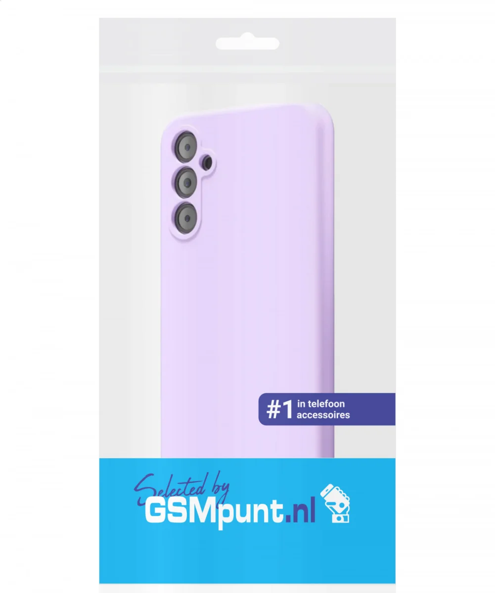 Samsung Galaxy A14 Hoesje Camera Bescherming Dun TPU Back Cover Lila afbeelding 6