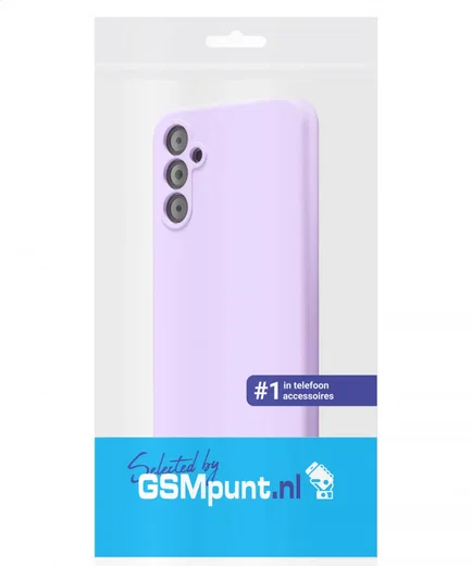 Samsung Galaxy A14 Hoesje Camera Bescherming Dun TPU Back Cover Lila afbeelding 6