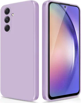 Samsung Galaxy A54 Hoesje Camera Bescherming Dun TPU Back Cover Lila