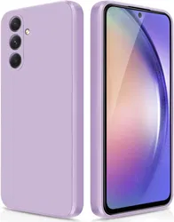 Samsung Galaxy A54 Hoesje Camera Bescherming Dun TPU Back Cover Lila afbeelding