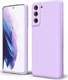 Samsung Galaxy S21 Hoesje Camera Bescherming Dun TPU Back Cover Lila