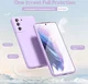 Samsung Galaxy S21 Hoesje Camera Bescherming Dun TPU Back Cover Lila afbeelding 2