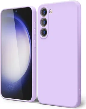 Samsung Galaxy S23 Hoesje Camera Bescherming Dun TPU Back Cover Lila