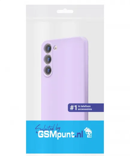 Samsung Galaxy S23 Hoesje Camera Bescherming Dun TPU Back Cover Lila afbeelding 7