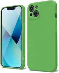 Apple iPhone 13 Hoesje met Camera Bescherming Dun TPU Back Cover Groen afbeelding