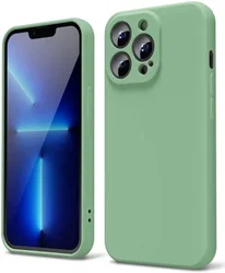 Apple iPhone 13 Pro Max Hoesje met Camera Bescherming Dun TPU Groen afbeelding
