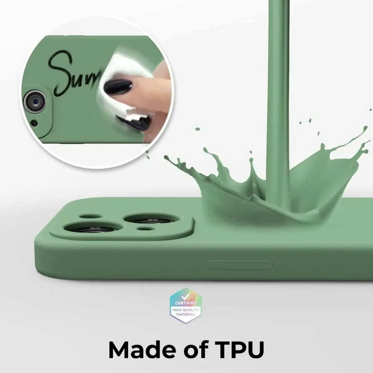Apple iPhone 14 Pro Max Hoesje met Camera Bescherming Dun TPU Groen afbeelding 4