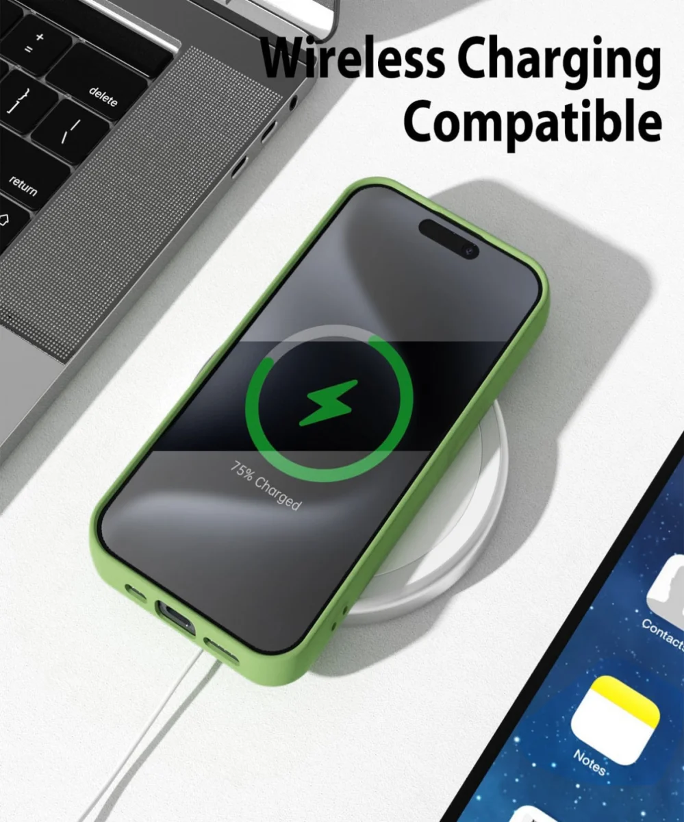Apple iPhone 15 Pro Hoesje Camera Bescherming Dun TPU Back Cover Groen afbeelding 6