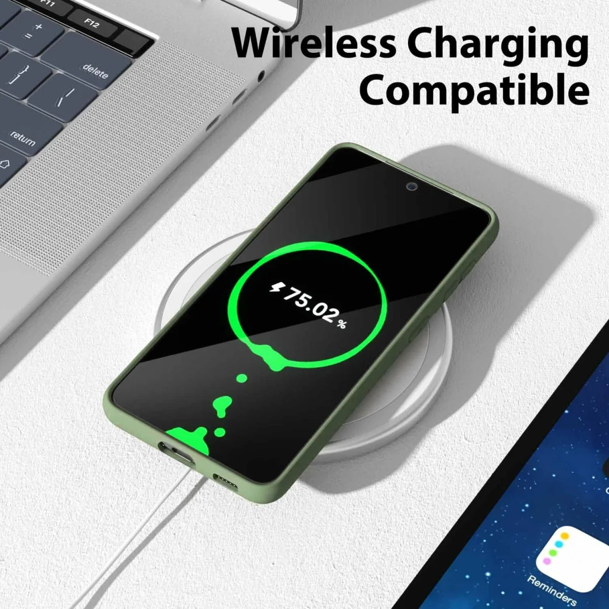 Samsung Galaxy S21 Hoesje Camera Bescherming Dun TPU Back Cover Groen afbeelding 5