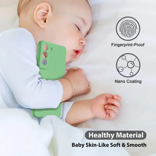 Samsung Galaxy S22 Hoesje Camera Bescherming Dun TPU Back Cover Groen afbeelding 4