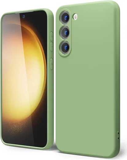 Samsung Galaxy S23 Hoesje Camera Bescherming Dun TPU Back Cover Groen afbeelding 1