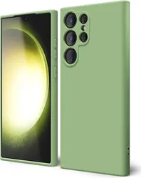 Samsung Galaxy S23 Ultra Hoesje met Camera Bescherming Dun TPU Groen afbeelding