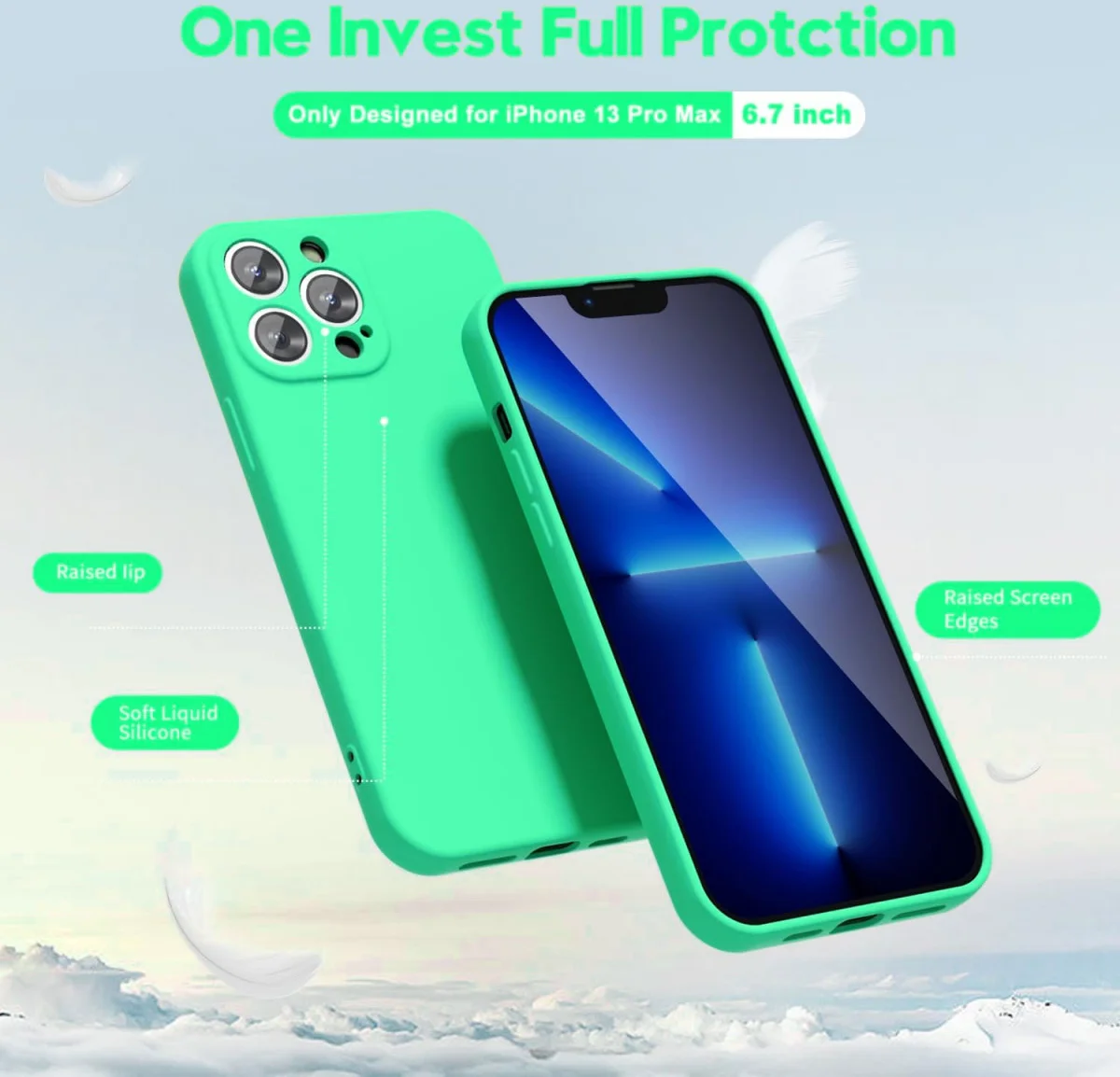 Apple iPhone 13 Pro Max Hoesje met Camera Bescherming Dun TPU Blauw afbeelding 3