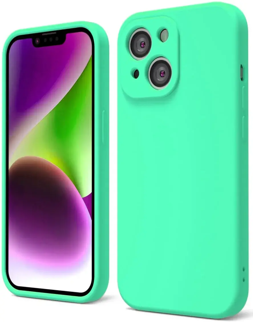 Apple iPhone 14 Hoesje met Camera Bescherming Dun TPU Back Cover Blauw afbeelding 1
