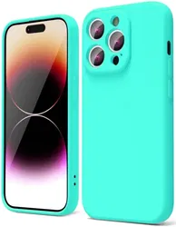 Apple iPhone 14 Pro Hoesje Camera Bescherming Dun TPU Back Cover Blauw afbeelding